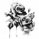 Tattoos temporaires roses noires