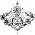 Tattoo Mandala temporaire "sous poitrine" N°4