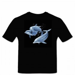 Tshirt dauphins en relief 3D